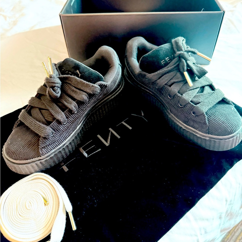 PUMA X Fenty Corduroy Creeper Sneakers in Black LIMITED